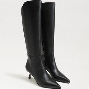 Sam Edelman wide calf Taylin Pointed Toe Knee High Boot black leather
